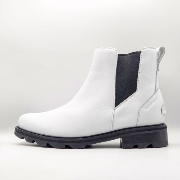 NEW Sorel Women’s Lennox Chelsea Boots White Minimalist Capsule Wardrobe Size 9 - Picture 4 of 12